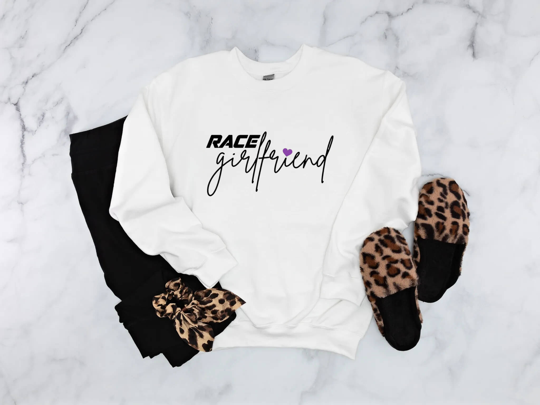 Racing - Race Girlfriend Customized Women's Graphic Print Sweatshirt