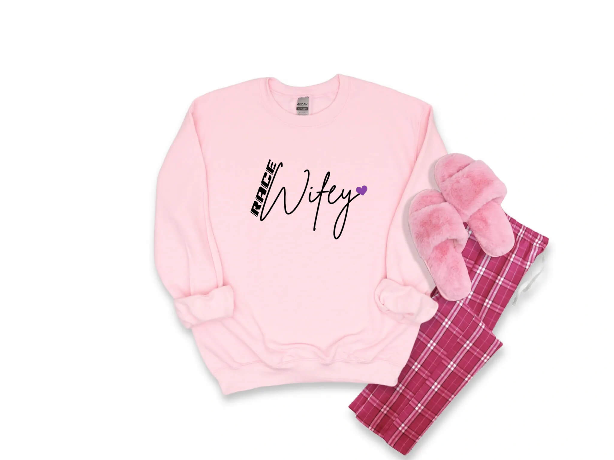 Racing - Race Wifey Customized Women's Graphic Print Sweatshirt