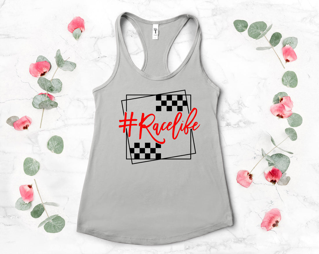 Camiseta del 4 de julio, All American Racing Babe, tanque azul blanco rojo, camiseta patriótica, camiseta sin mangas para mujer, ropa personalizada, camiseta del Día de la Independencia, tanque del Día de los Caídos