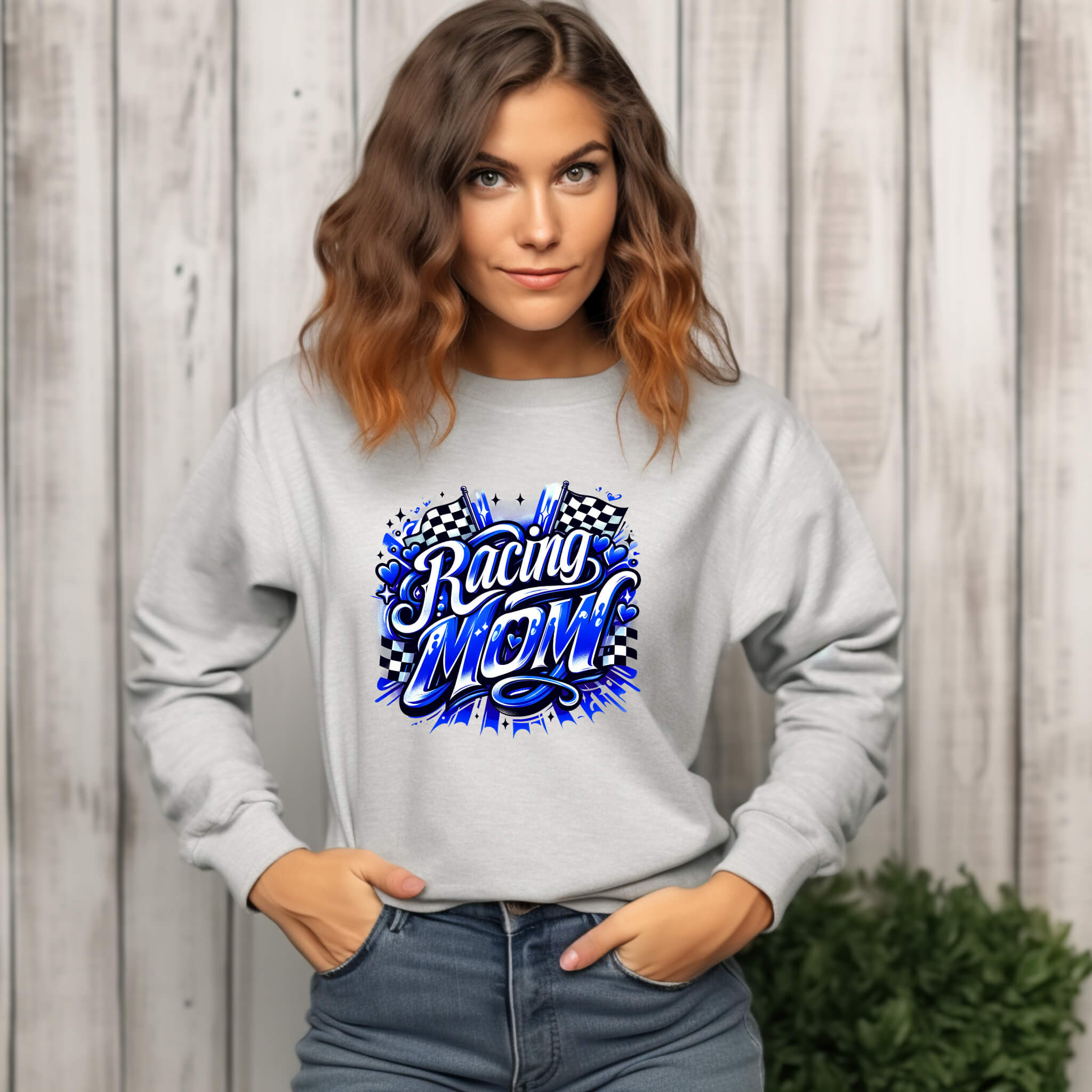 Racing - Racing Mom Women's Sublimation Graphic Print Sweatshirt