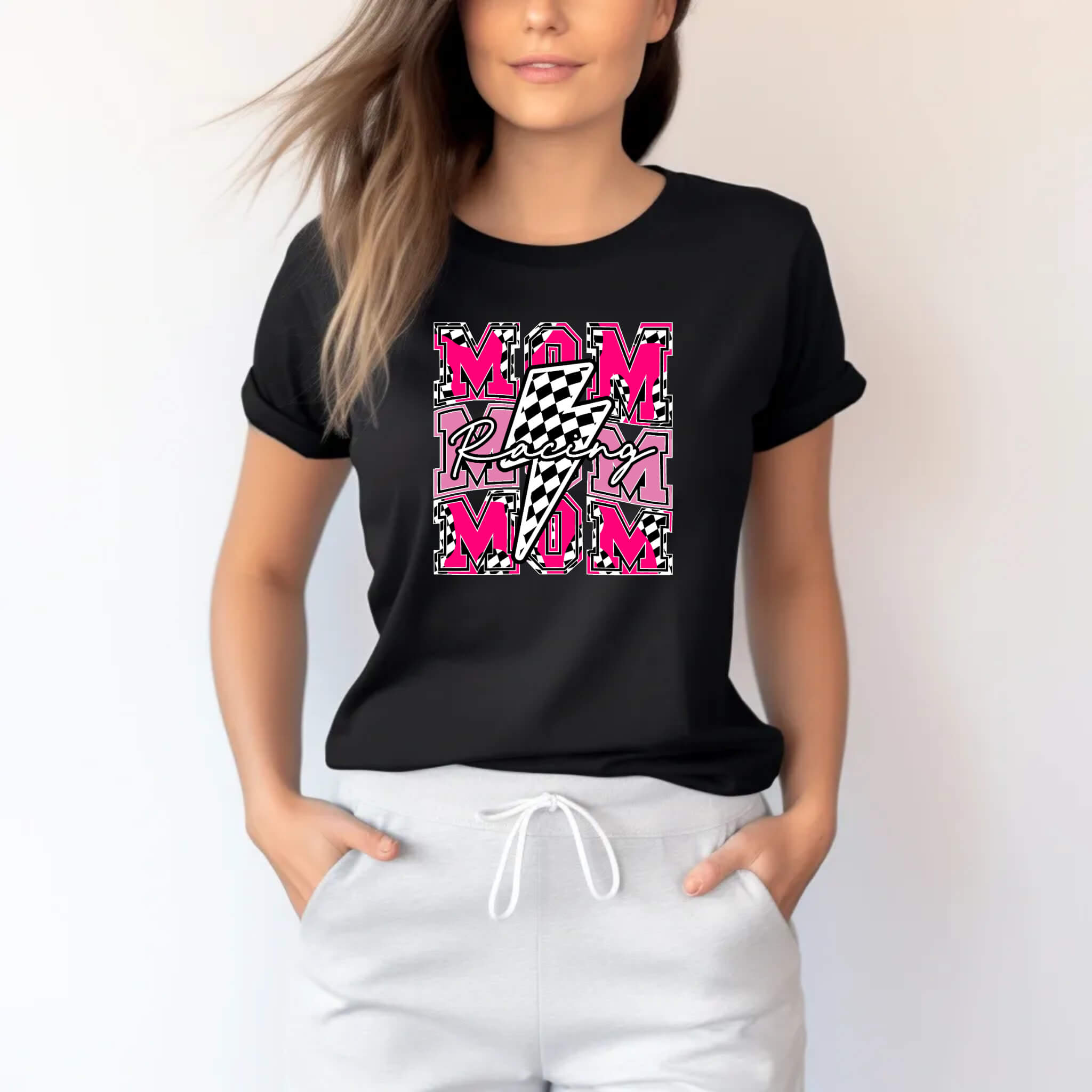 Racing - Racing Mom Customizable Women's Graphic Print T-Shirt