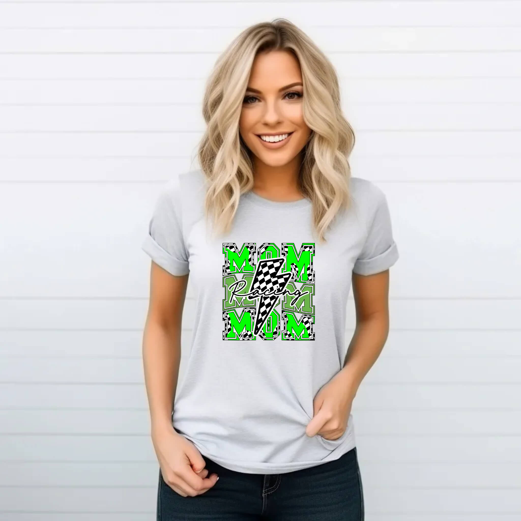 Racing - Racing Mom Customizable Women's Graphic Print T-Shirt