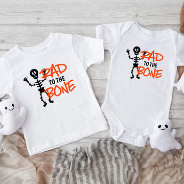 Halloween Rad to the Bone Skeleton Customizable Baby Infant Toddler Graphic Print