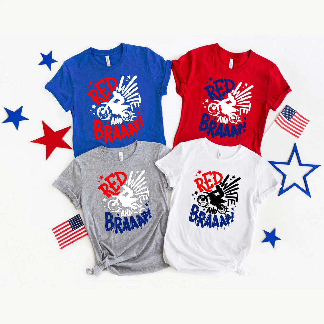 4th of July - Red White & Brap Patriotic Unisex Men’s Women’s Graphic Print T-Shirt