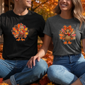 Unisex Thanksgiving Turkey Graphic T-Shirt – Faux-Ripped Look TrendyCustomApparel™