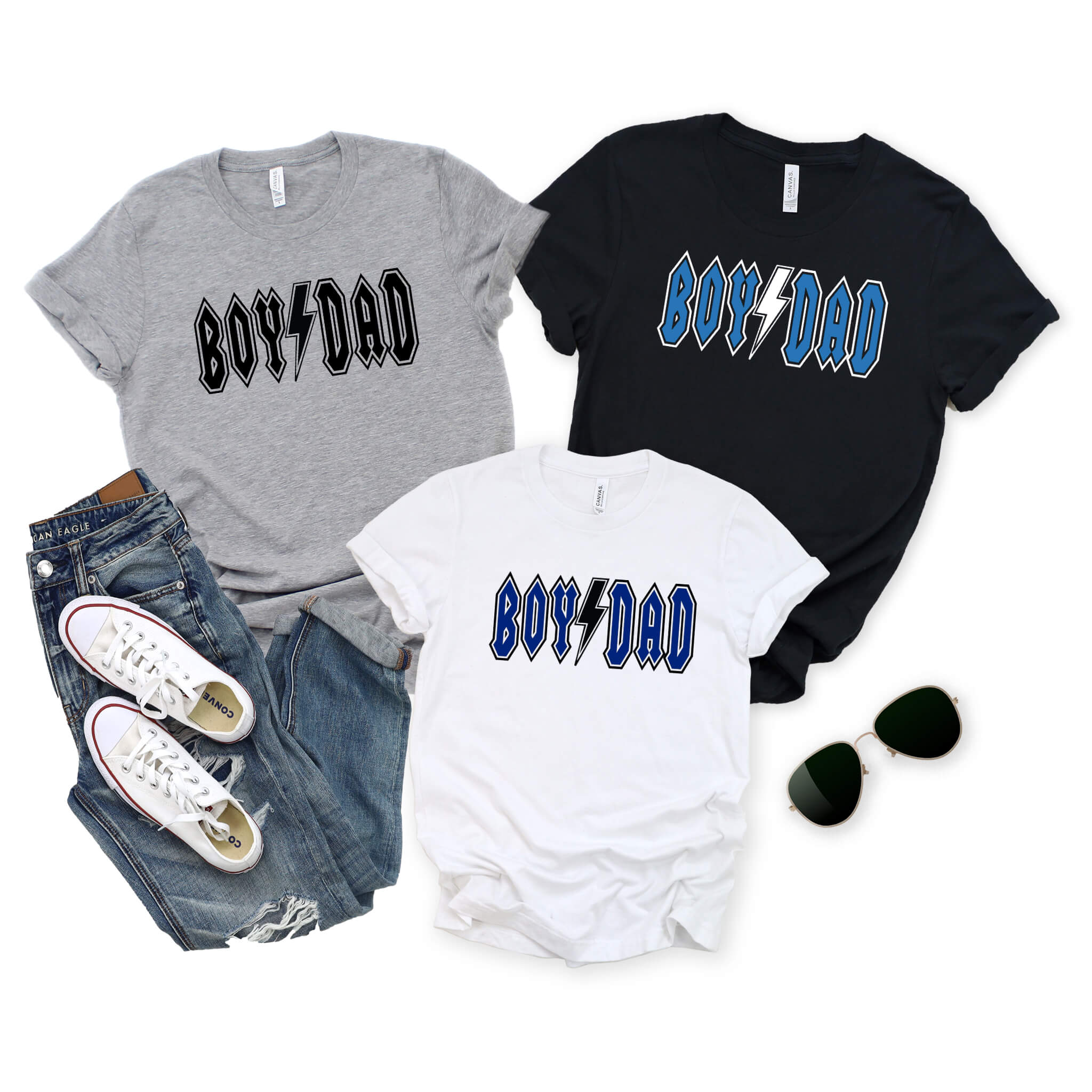 Rocker Boy Dad Daddy Boy's Guy's Men's Personalize Custom T-Shirt