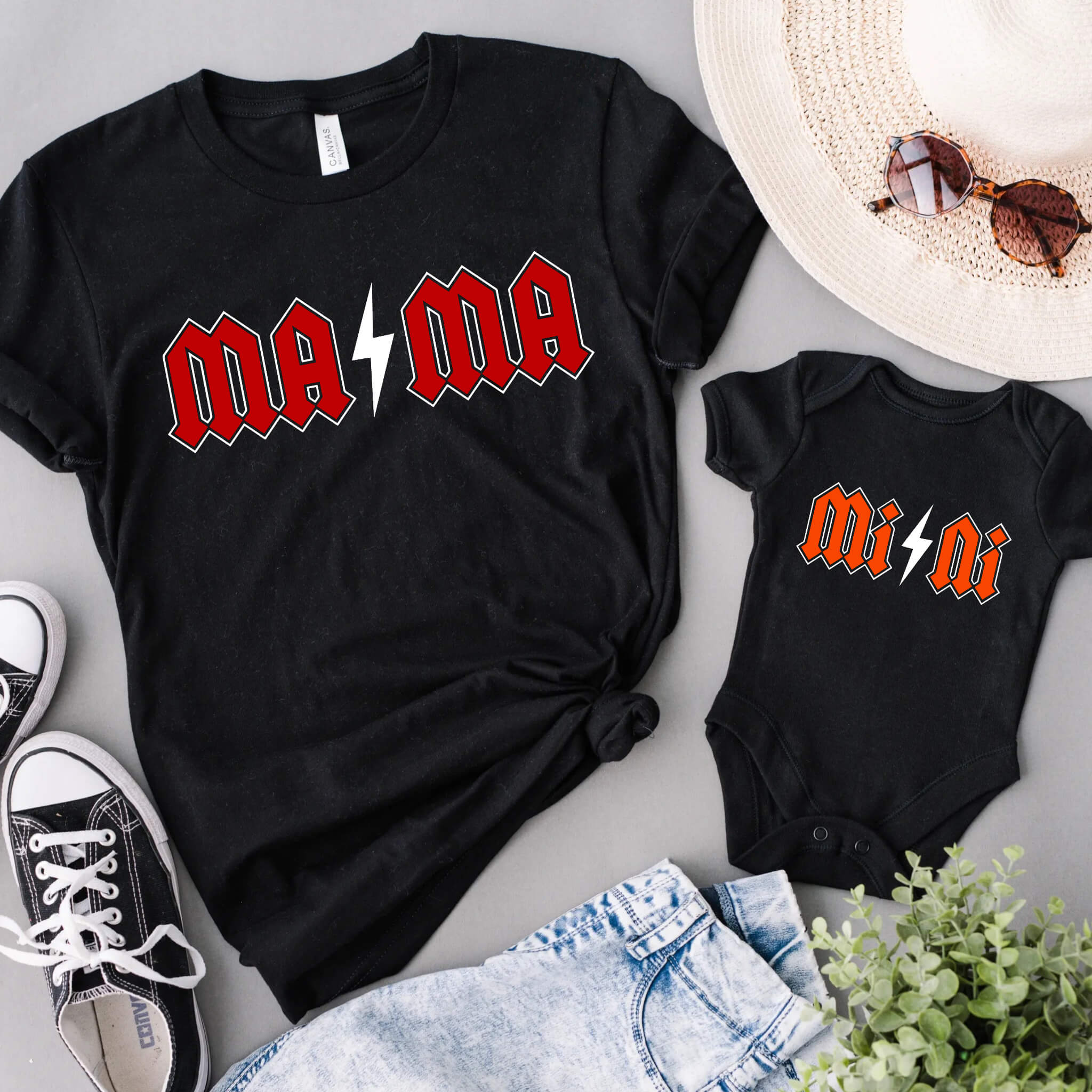 Matching Rocker Mama & Mini Mommy & Me T-Shirts