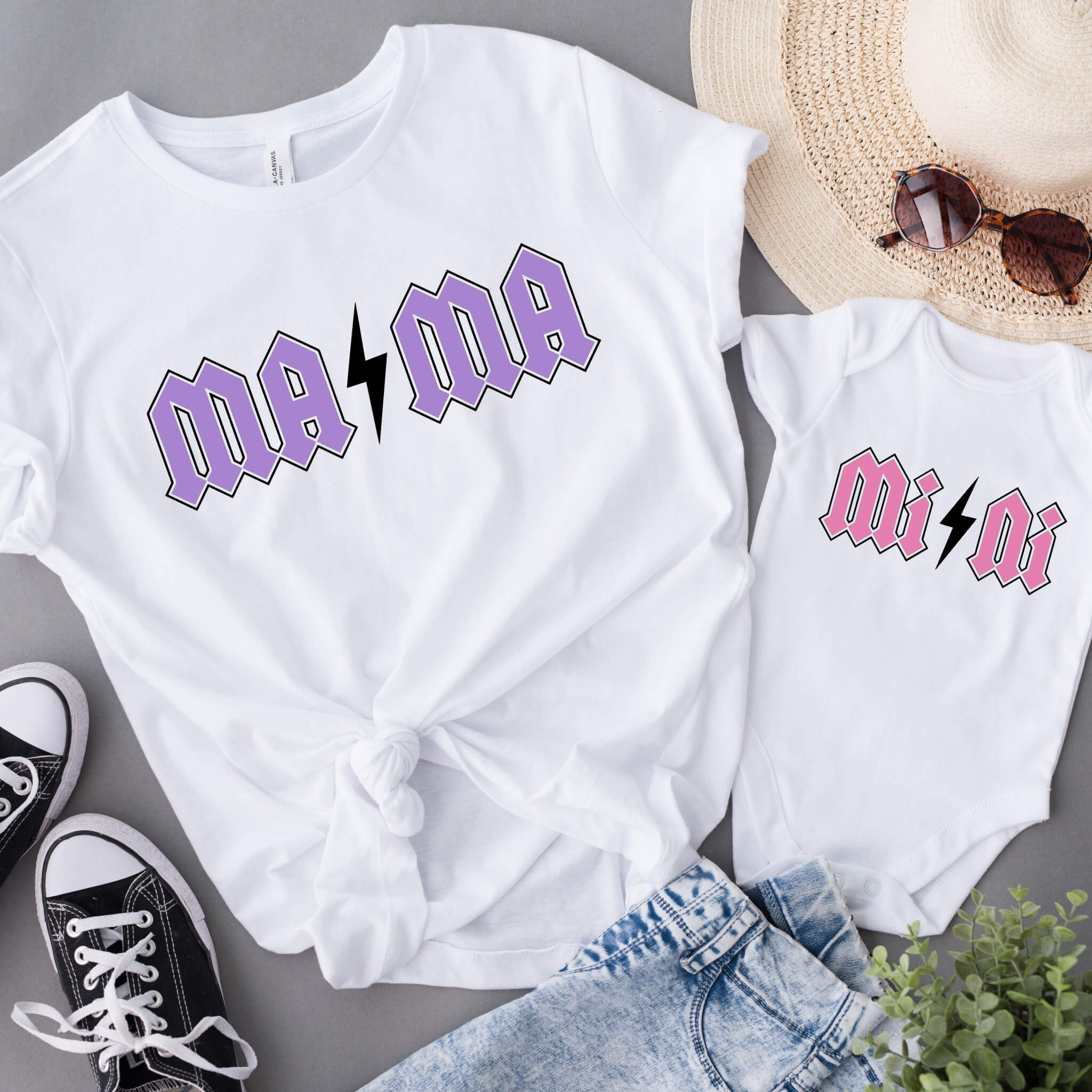 Camisetas Rocker Mama y Mini Mommy &amp; Me a juego