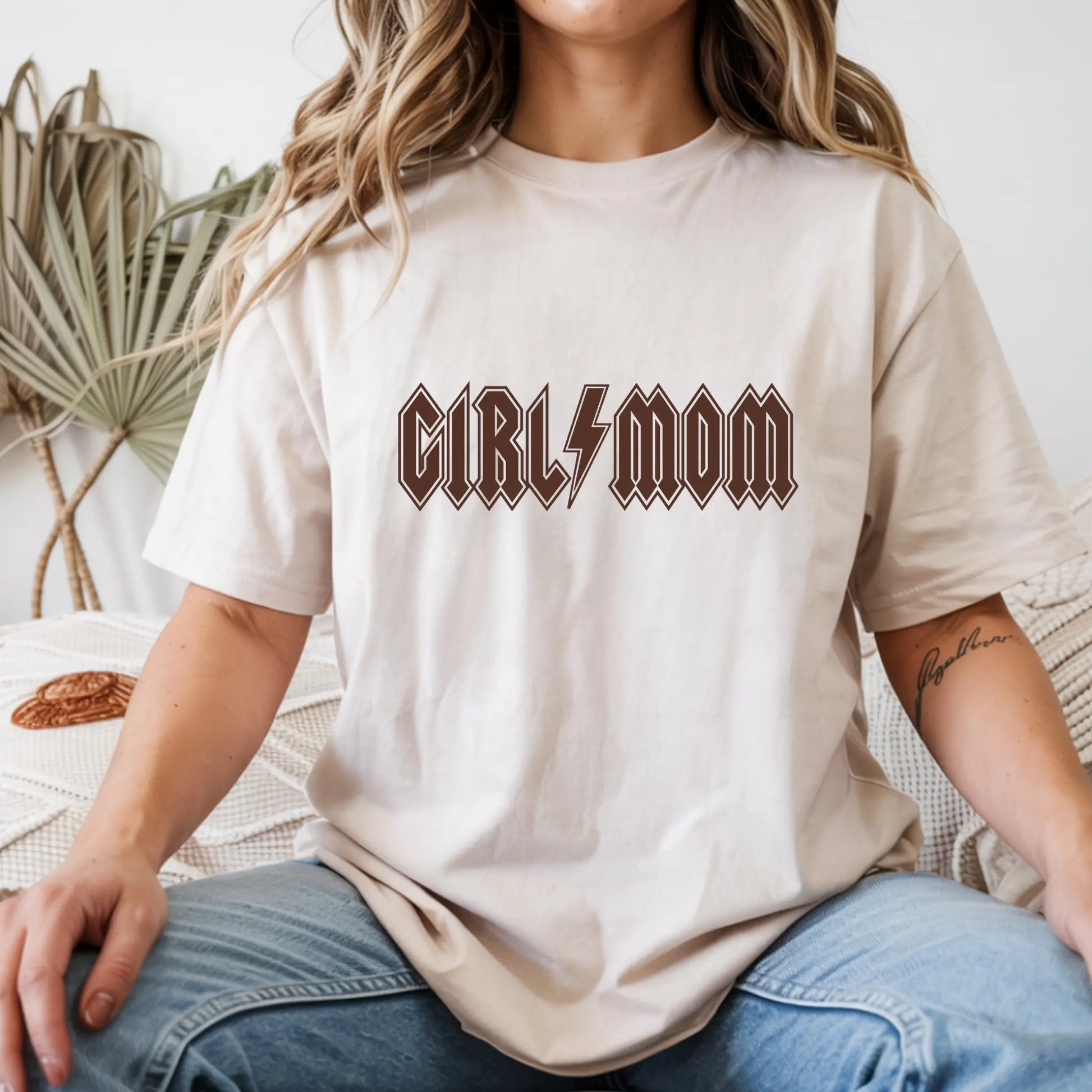 Rocker Girl Mom, Women's DTF Customizable Color Choice T-Shirt TrendyCustomApparel™