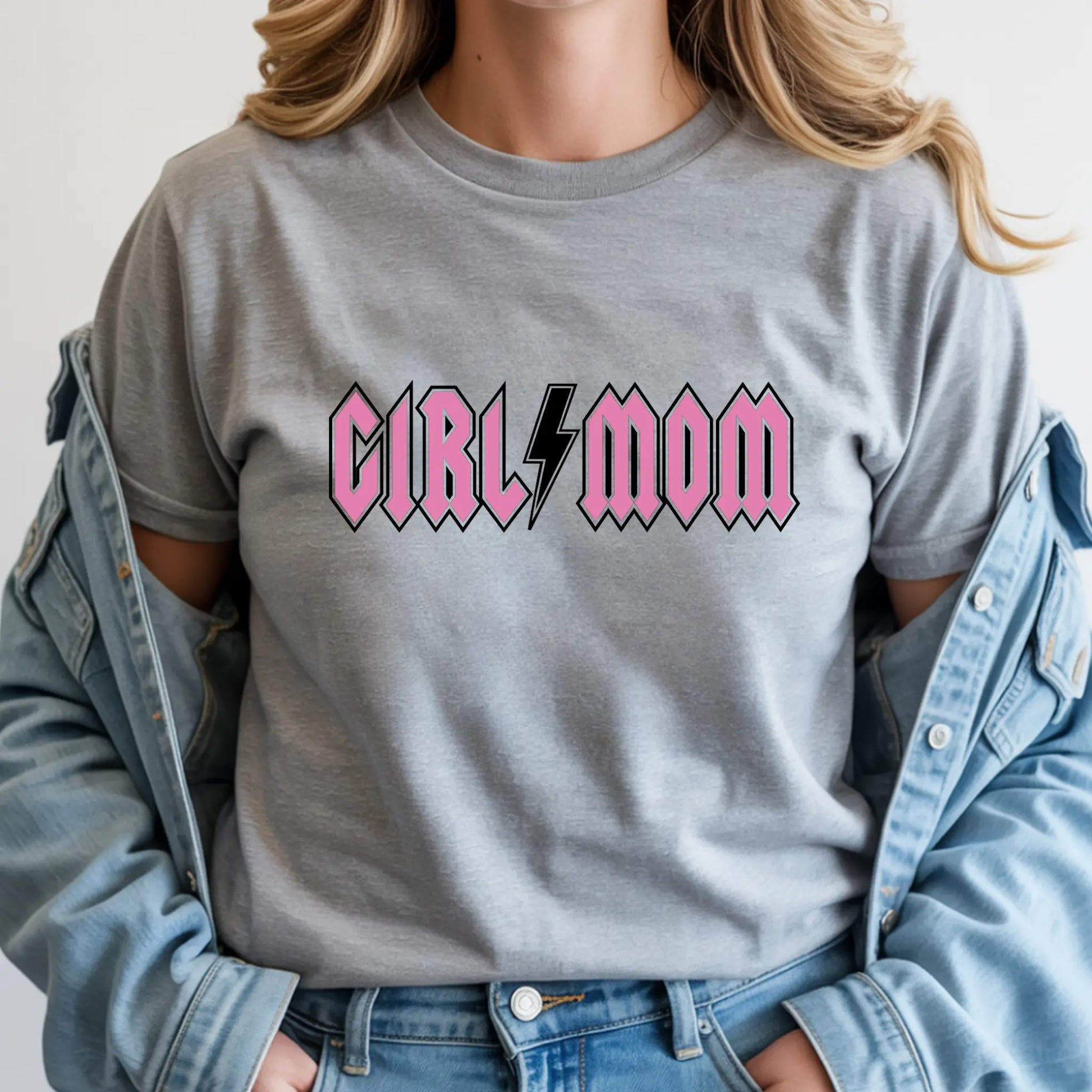 Rocker Girl Mom, Women's DTF Customizable Color Choice T-Shirt TrendyCustomApparel™