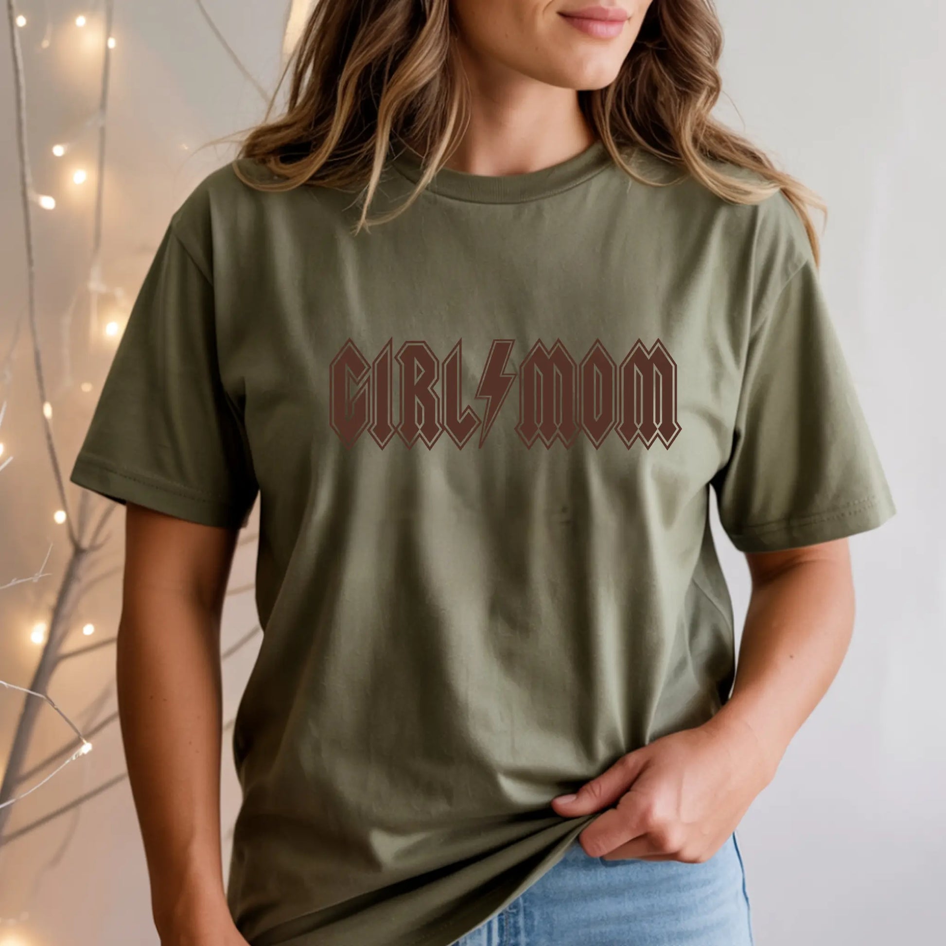 Rocker Girl Mom, Women's DTF Customizable Color Choice T-Shirt TrendyCustomApparel™