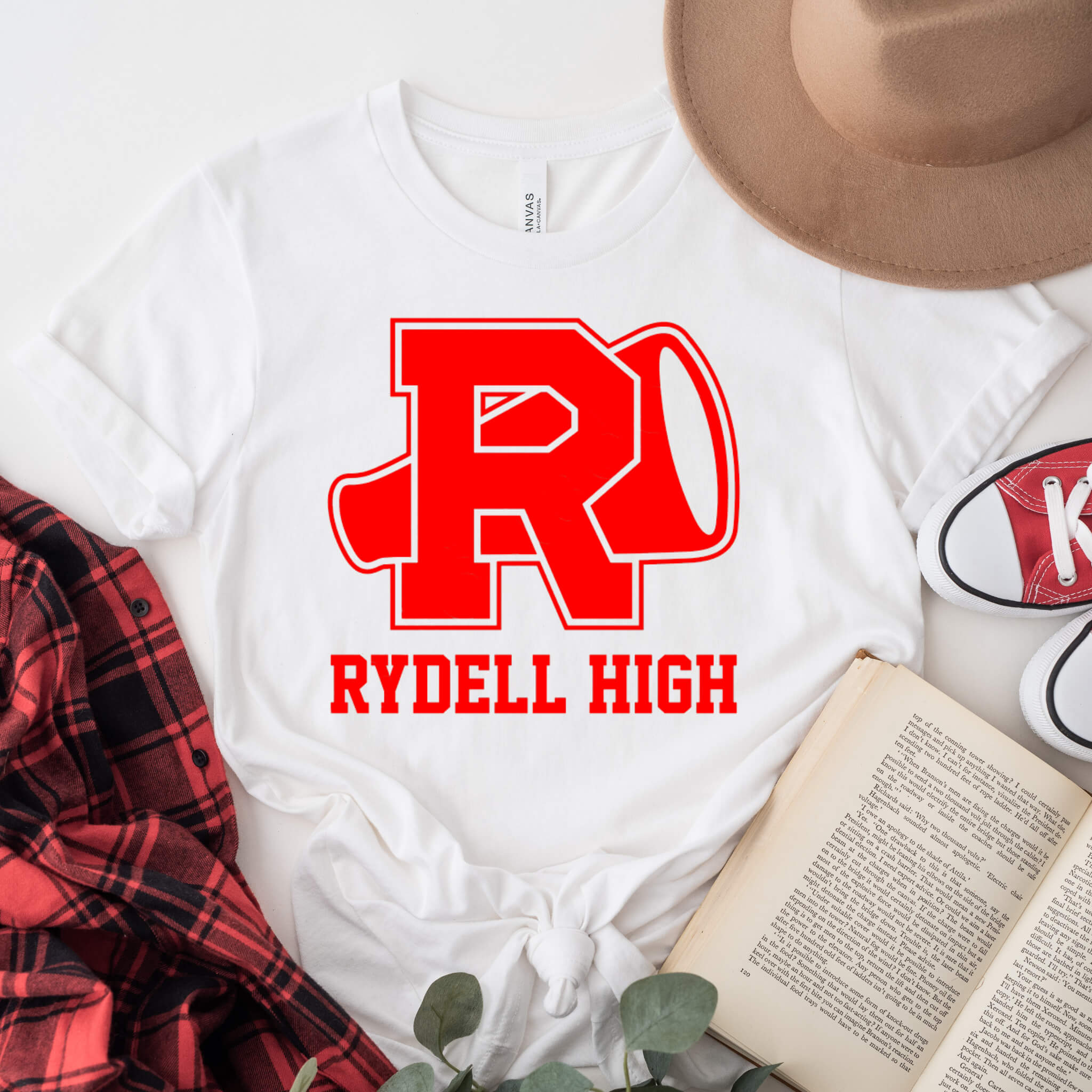 Halloween Grease Rydell High Cheer Girls, Ladies, Women's Graphic Print T-Shirt
