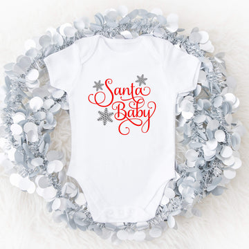 Christmas Santa Baby Girl's / Boy's Graphic Print Onesie