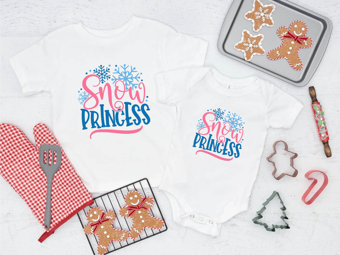 Christmas Snow Princess Girl's Graphic Print T-Shirt