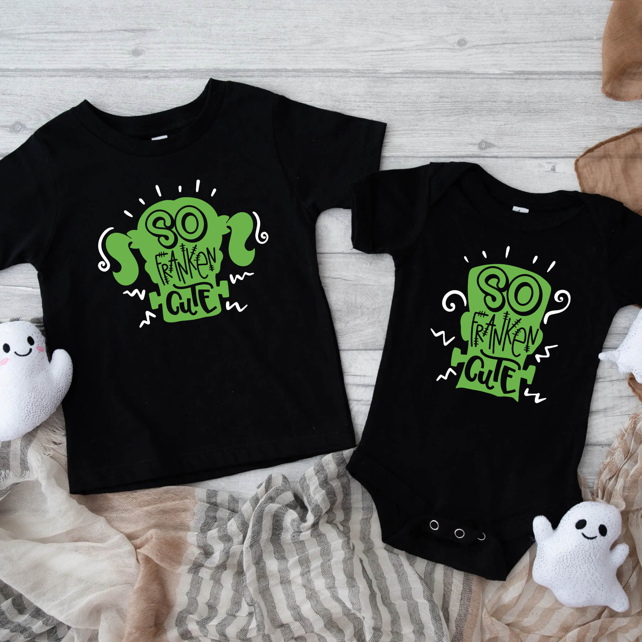 Halloween So Franken Cute Boy's or Girl's Baby Infant Toddler Graphic Print
