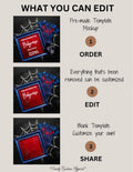 Spiderman Babyverse Baby Reveal Digital Editable Template, Superhero Canva Instant Download TrendyCustomApparel™