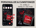 Spiderman Superhero Pregnancy Announcement Template | Fully Editable Canva Digital Download TrendyCustomApparel™