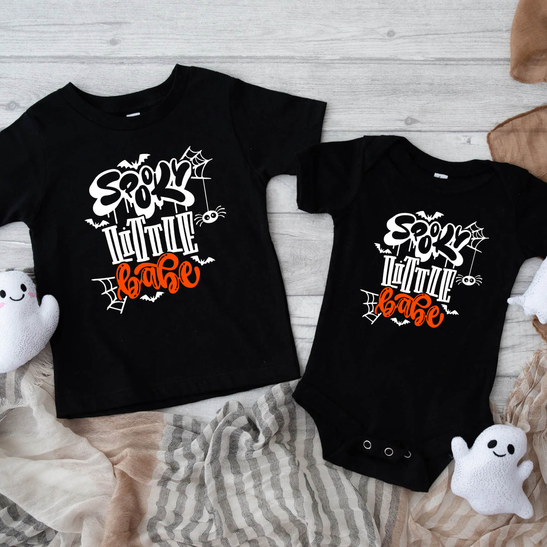 Impresión gráfica personalizable para niños pequeños y bebés espeluznantes de Halloween para niños o niñas