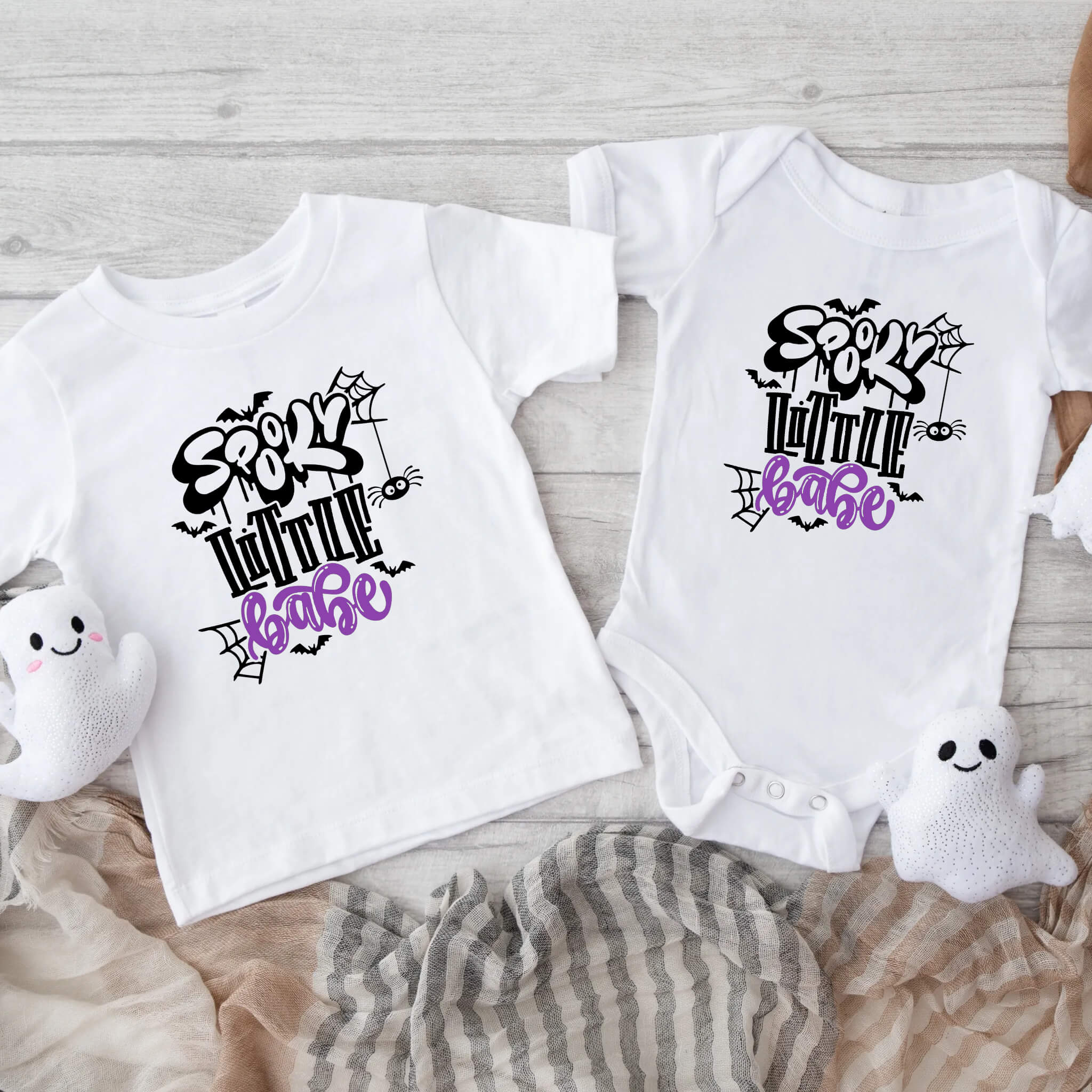 Halloween Spooky Little Babe Boy's or Girl's Customizable Baby Infant Toddler Graphic Print
