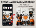 Halloween Spooky Little Secret Baby Reveal Digital Editable Template, Gender Neutral Customizable Canva Template TrendyCustomApparel™