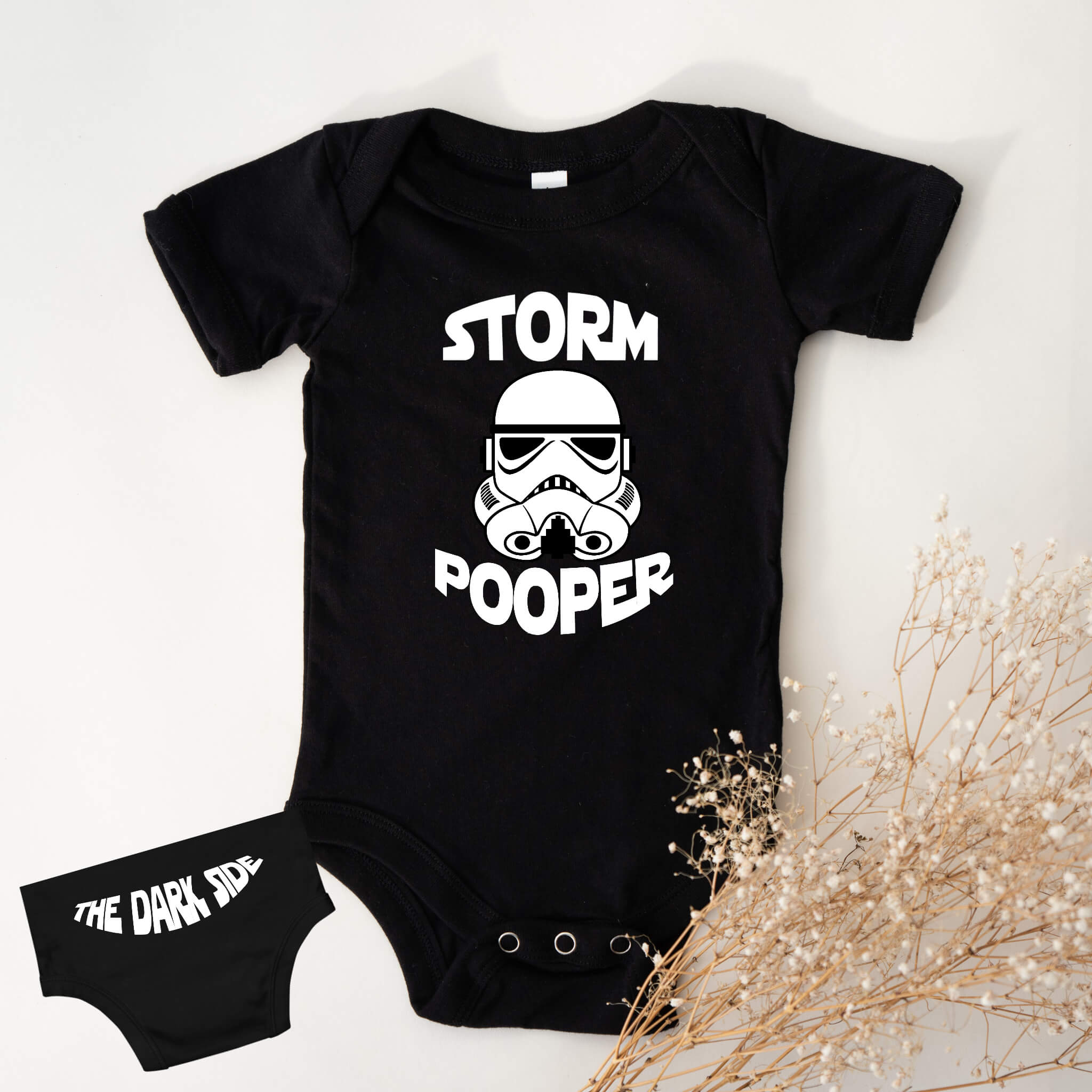New Baby Onesie, Storm Pooper, Star Wars Themed Baby Boy’s, or Girl’s Onesie, Baby Shower Gift, Baby Take Home Outfit, Boy’s, Girl’s, Custom Baby Onesie