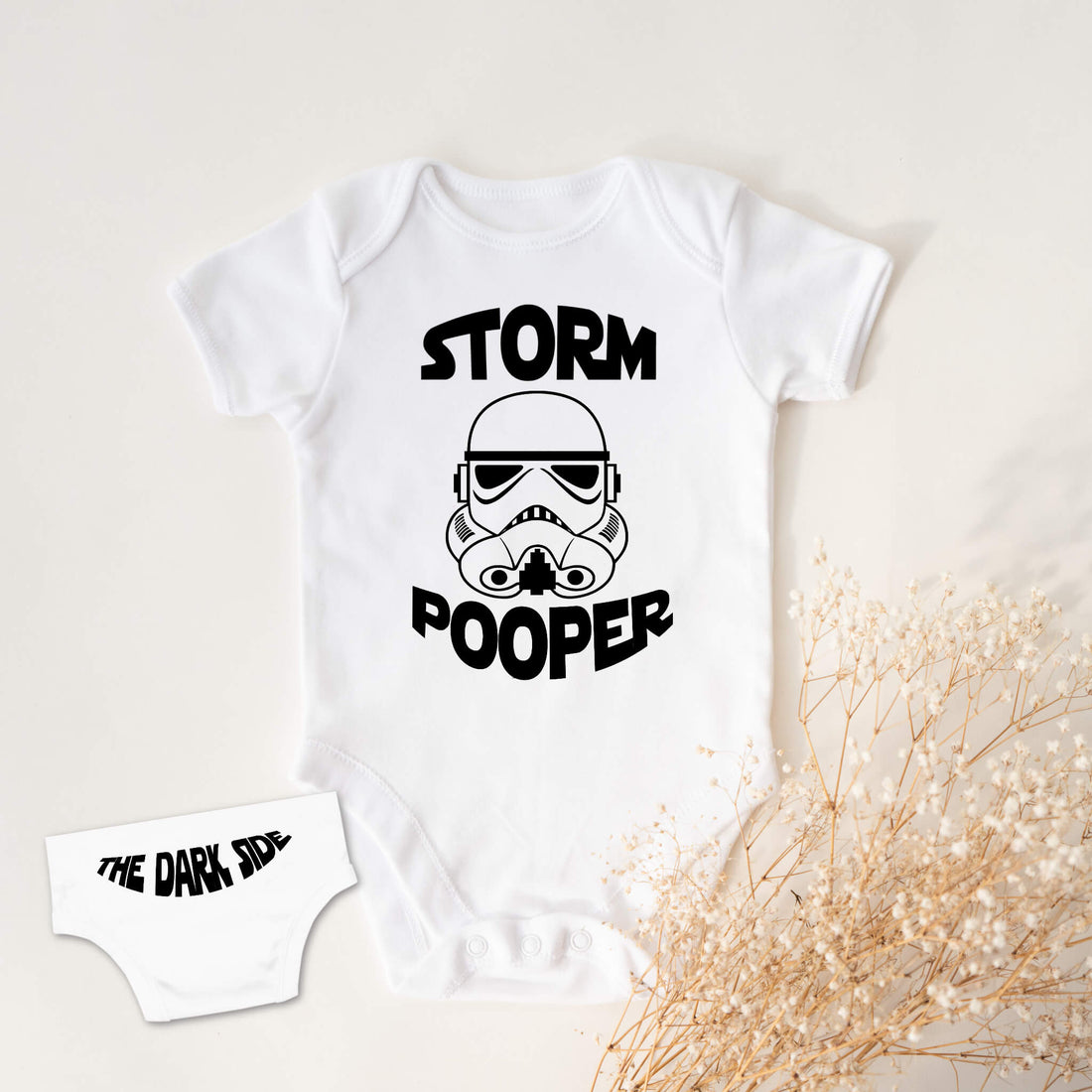 New Baby Onesie, Storm Pooper, Star Wars Themed Baby Boy’s, or Girl’s Onesie, Baby Shower Gift, Baby Take Home Outfit, Boy’s, Girl’s, Custom Baby Onesie