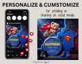 Superman Babyverse Pregnancy Announcement | Digital Canva Template | Superhero Baby Reveal | Gender Neutral | Instant Download | 2 Templates Included TrendyCustomApparel™