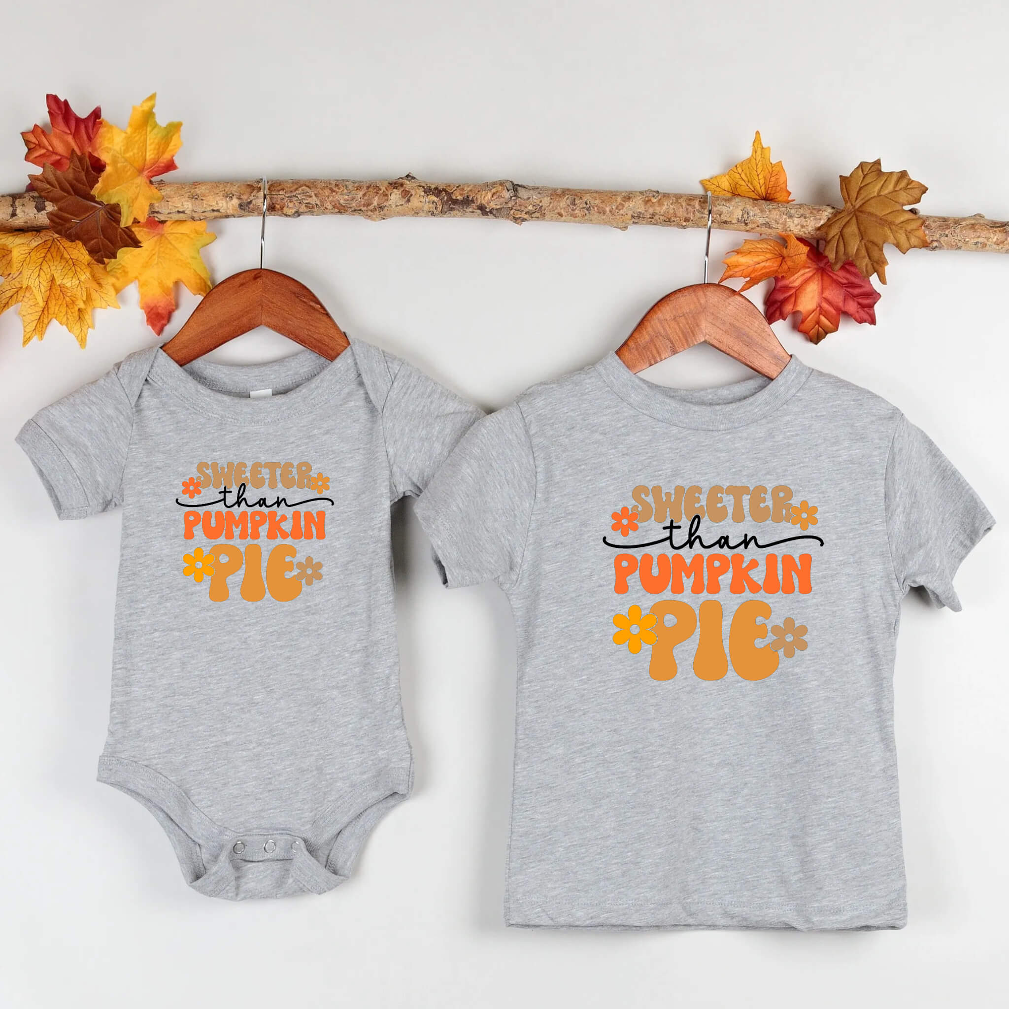 Fall Sweeter Than Pumpkin Pie Thanksgiving Graphic Print T-Shirt