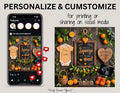 Digital Oranges Pregnancy Announcement, Squeeze Out the Good News, Customizable Fruit Themed, Editable Details Template TrendyCustomApparel™