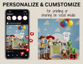 Reach for The Sky There’s a Baby on the Way! Disney Toy Story Digital Pregnancy Announcement Fully Customizable Editable Template TrendyCustomApparel™