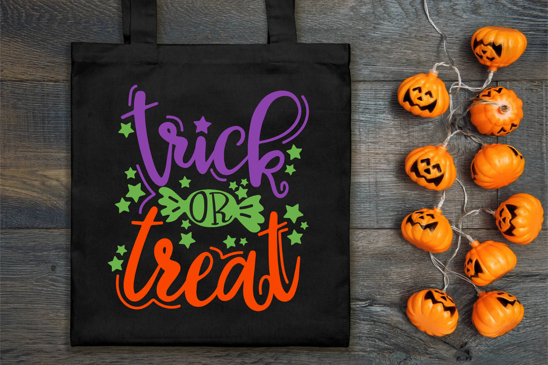 Bolsa De Tela Grande Caramelo divertido de truco o trato para niños de Halloween