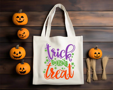 Bolsa De Tela Grande Caramelo divertido de truco o trato para niños de Halloween