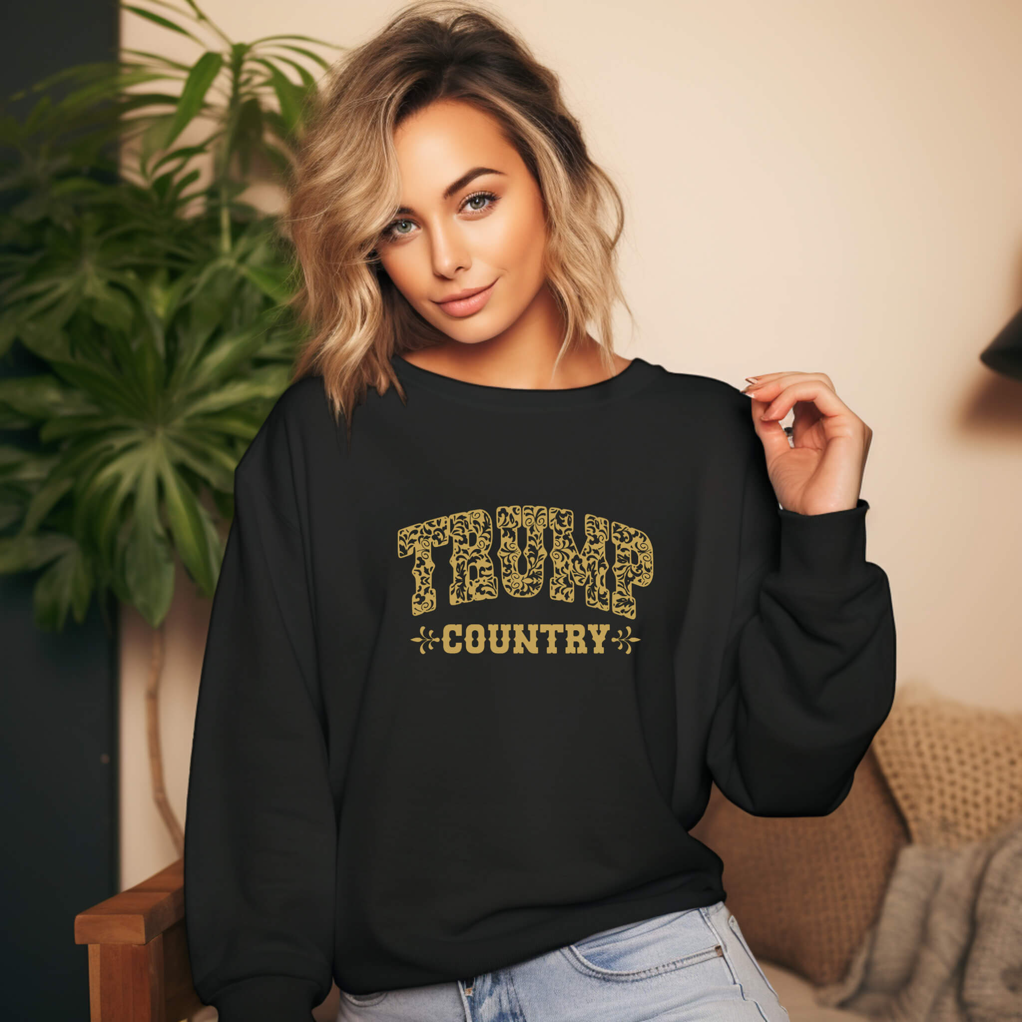 America - Trump Country US 2024 Election Rally Women's Graphic Print Sweatshirt