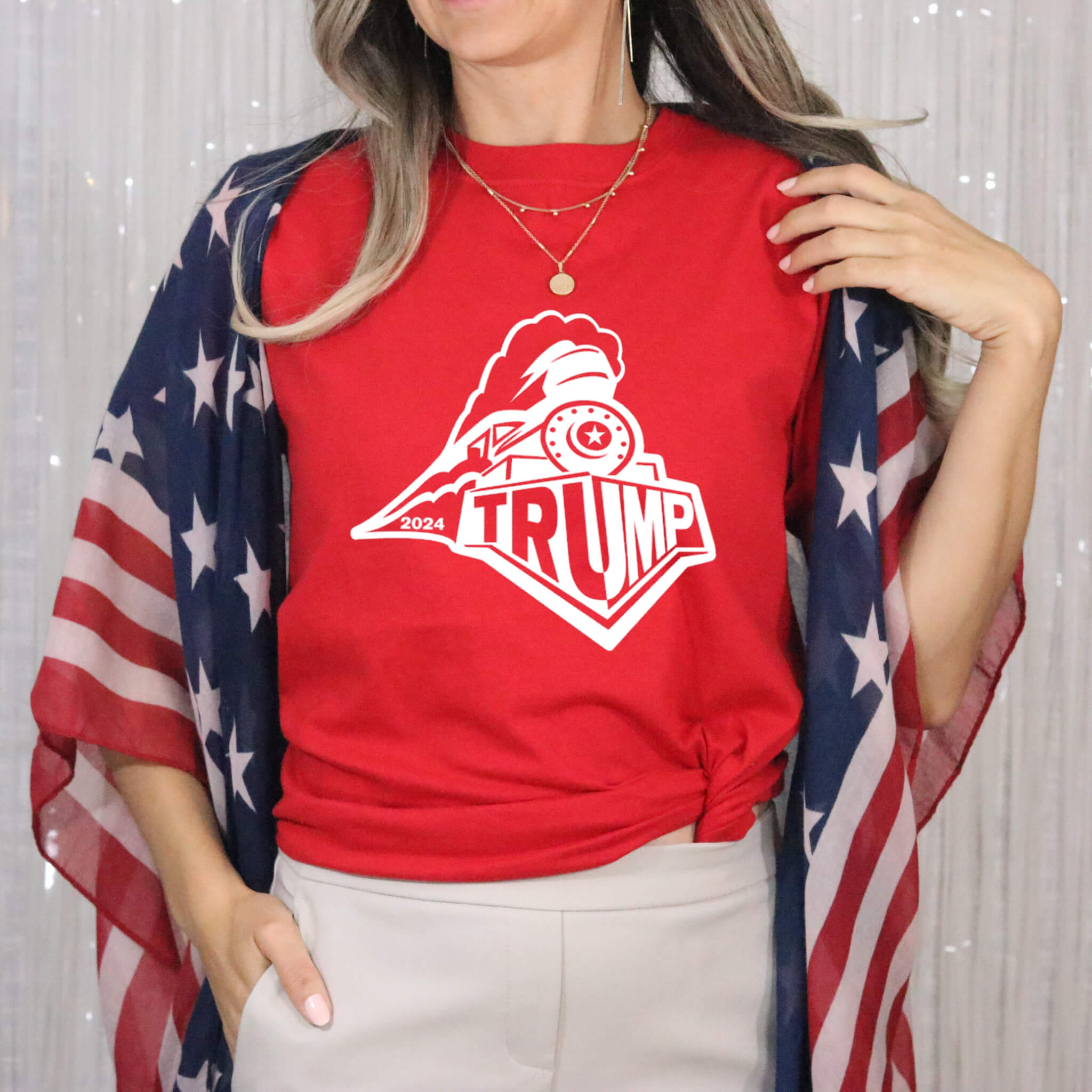 America - Trump Train 2024 Election Rally Unisex Men's Women's Graphic Print T-Shirt / Sweatshirt