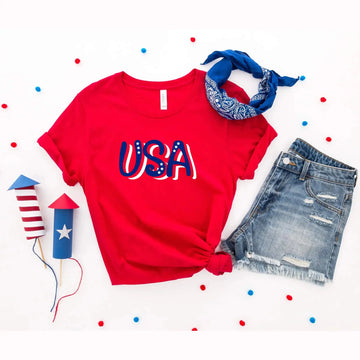 4th of July – USA Patriotic Graphic Print Unisex, Men's, Women’s T-Shirt TrendyCustomApparel™