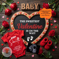 Valentine’s Day Sweetest Baby Reveal Digital Editable Template, Personalized Canva Instant Download TrendyCustomApparel™