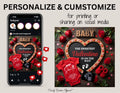 Valentine’s Day Sweetest Baby Reveal Digital Editable Template, Personalized Canva Instant Download TrendyCustomApparel™