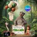 Disney Jungle Book Pregnancy Reveal, We're Changing Our Bear Necessities, Digital Pregnancy Announcement, Customizable Editable Details Template - TrendyCustomApparel™