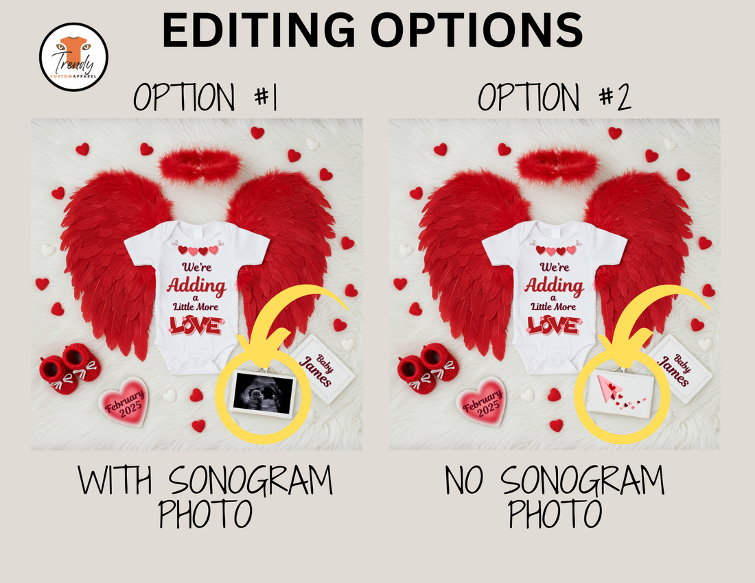 Digital Valentine's Pregnancy Announcement, Adding More Love Angel Baby, Customizable February Themed, Personalized Editable Template