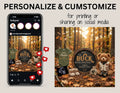 Buck We're Expecting, Hunting Digital Pregnancy Announcement, Gender Natural Customizable Editable Template TrendyCustomApparel™