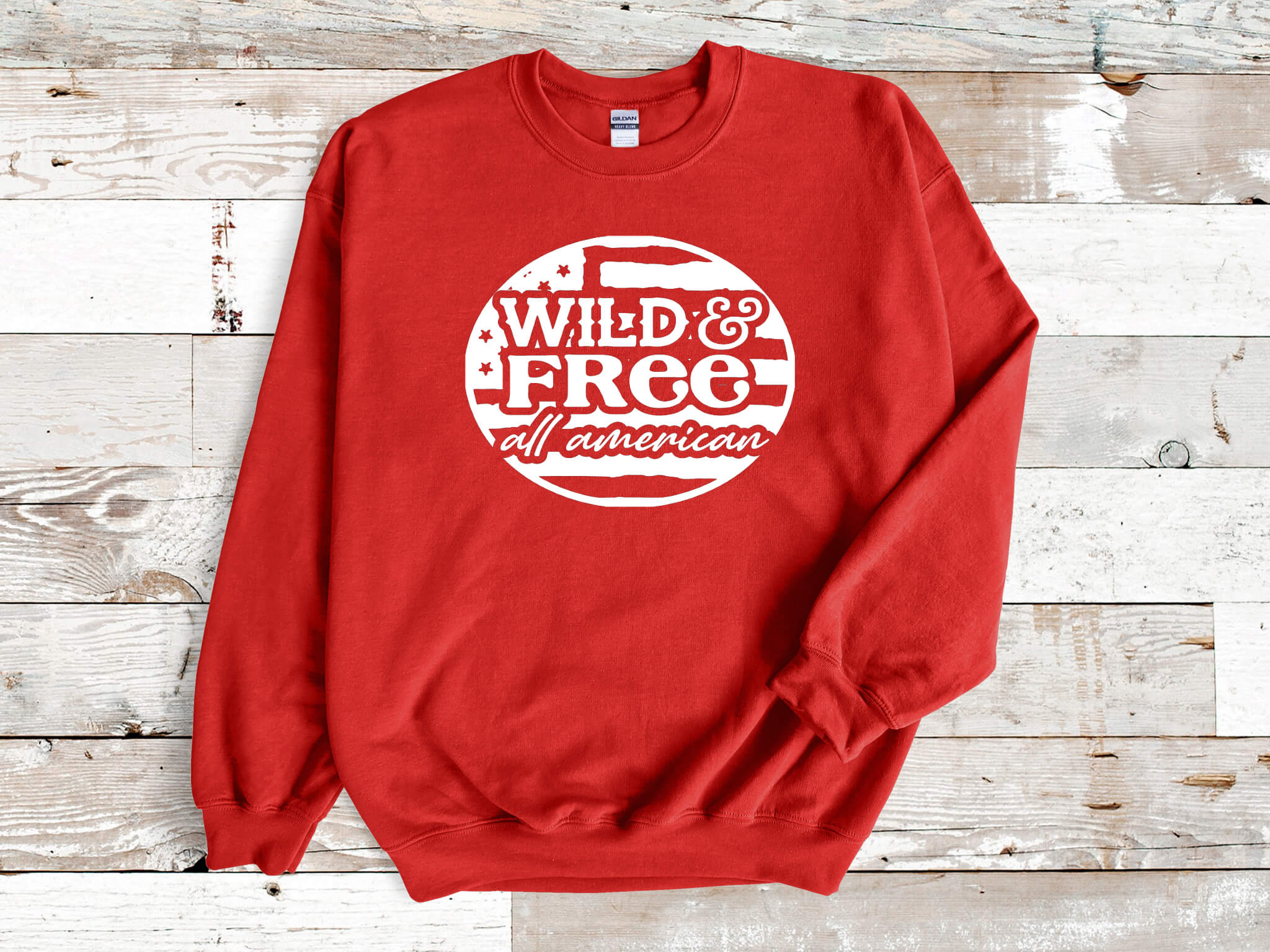 America - Wild & Free All American Unisex Graphic Print T-Shirt / Sweatshirt