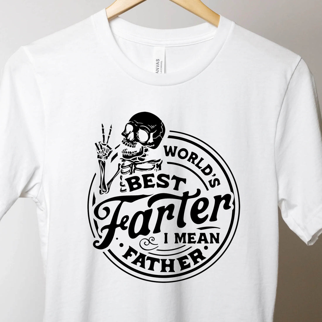 Father's Day - World's Best Farter I Mean Father Funny Dad Quote Graphic Print T-shirt