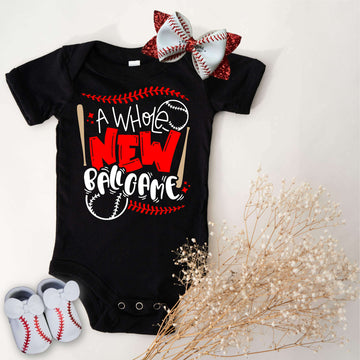 New Baby Onesie, A Whole New Ballgame, Baby Shower Gift, Baby Take Home Outfit, Boy’s, Girl’s, Custom Baby Onesie, Baseball, Softball Themed