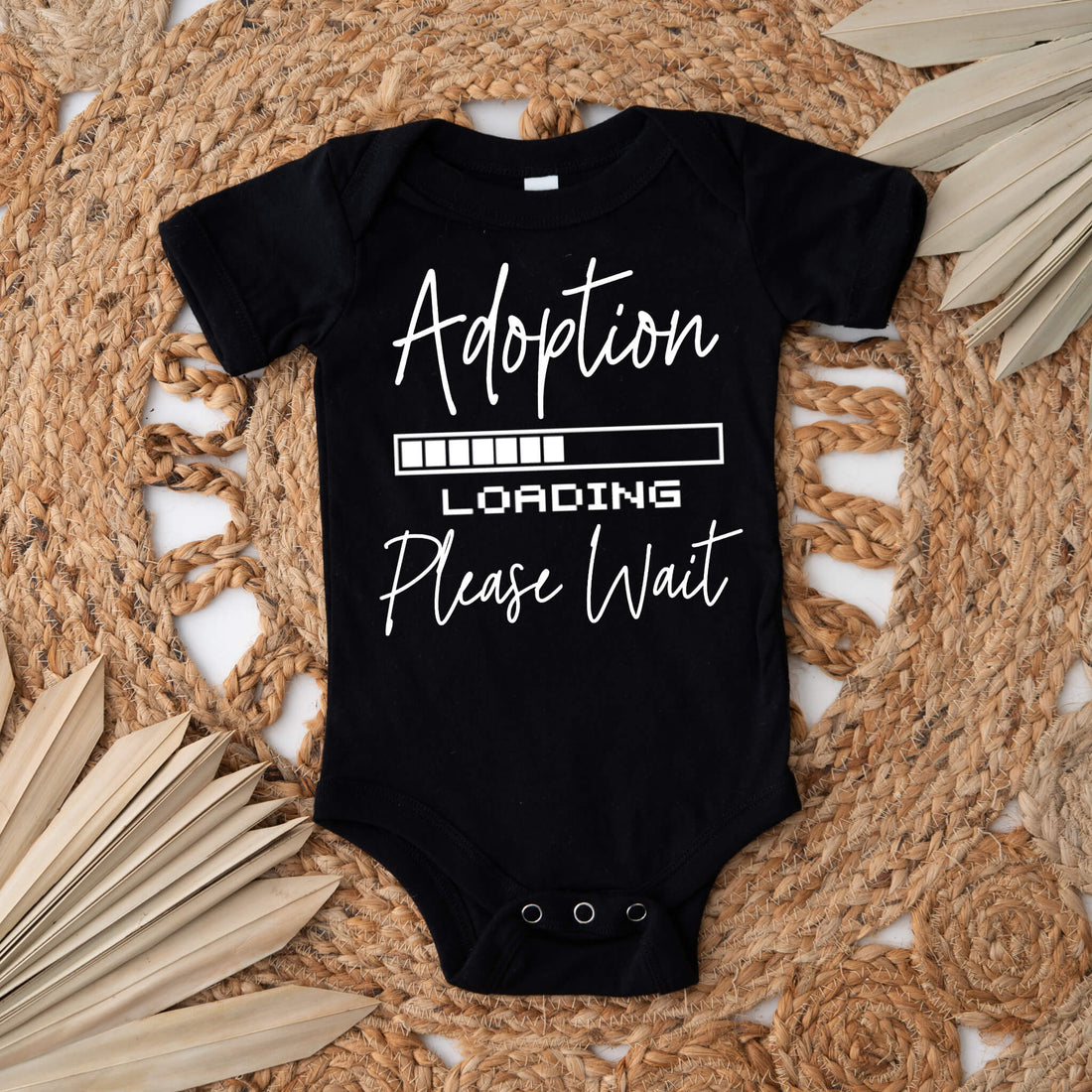 Personalized Adoption Announcement, Adoption Loading Please Wait, Adoption Inspired Customizable Onesie