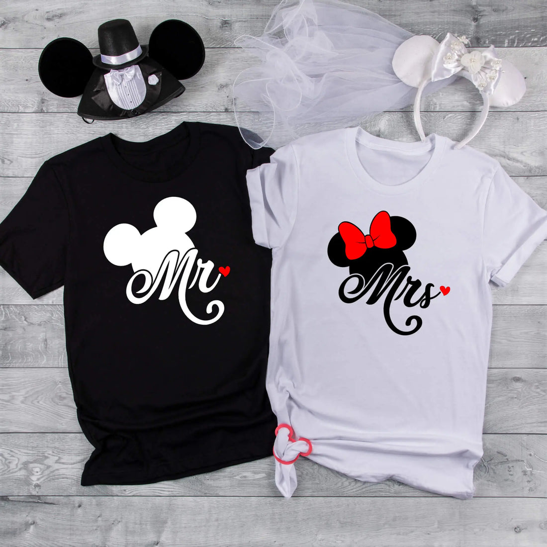 Disney Matching Mr. & Mrs. His and Hers Shirts TrendyCustomApparel™