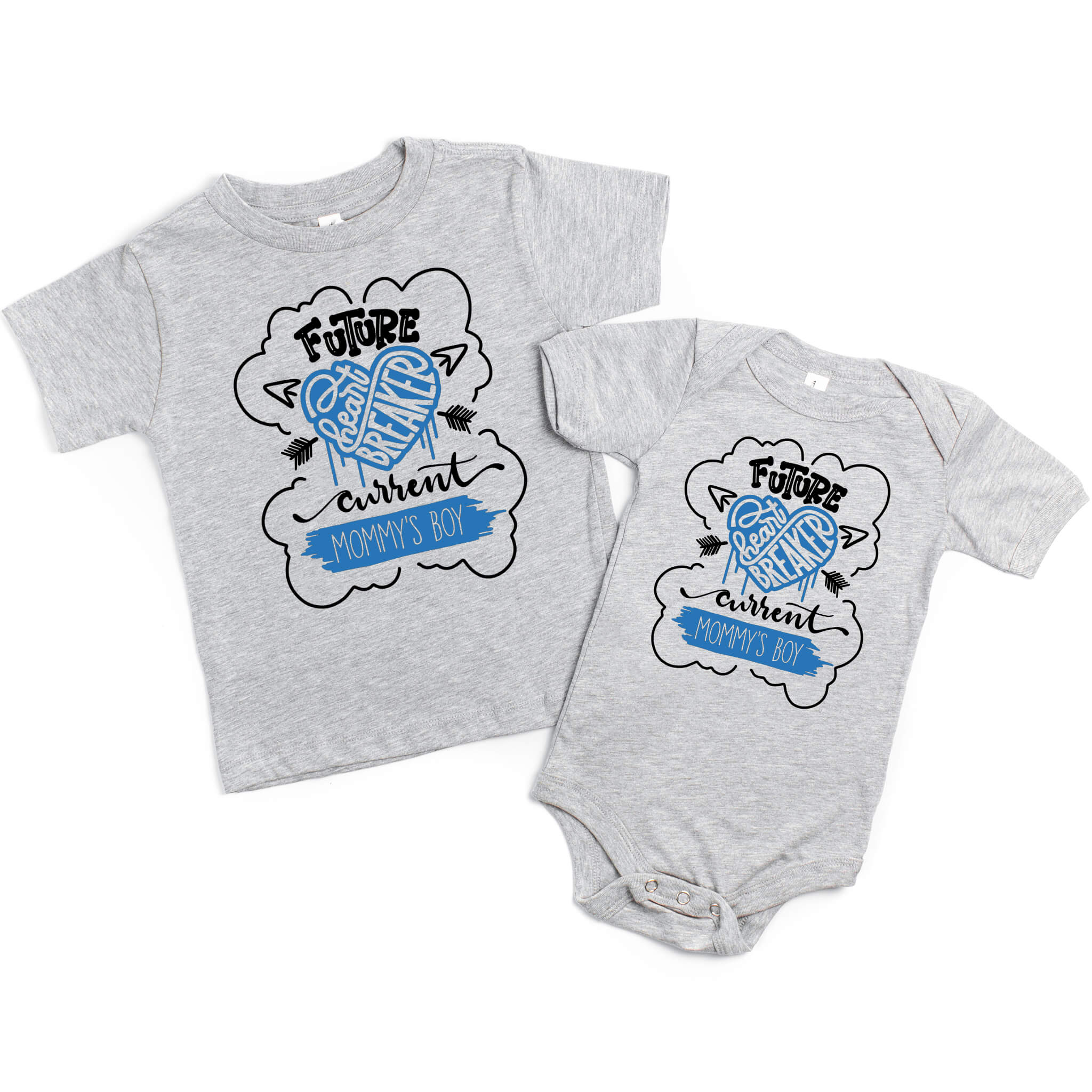 Future Heartbreaker Current Mommy's Boy Baby Onesie Boy's T-Shirt Baby Shower Birthday Christmas Mother's Day Gift