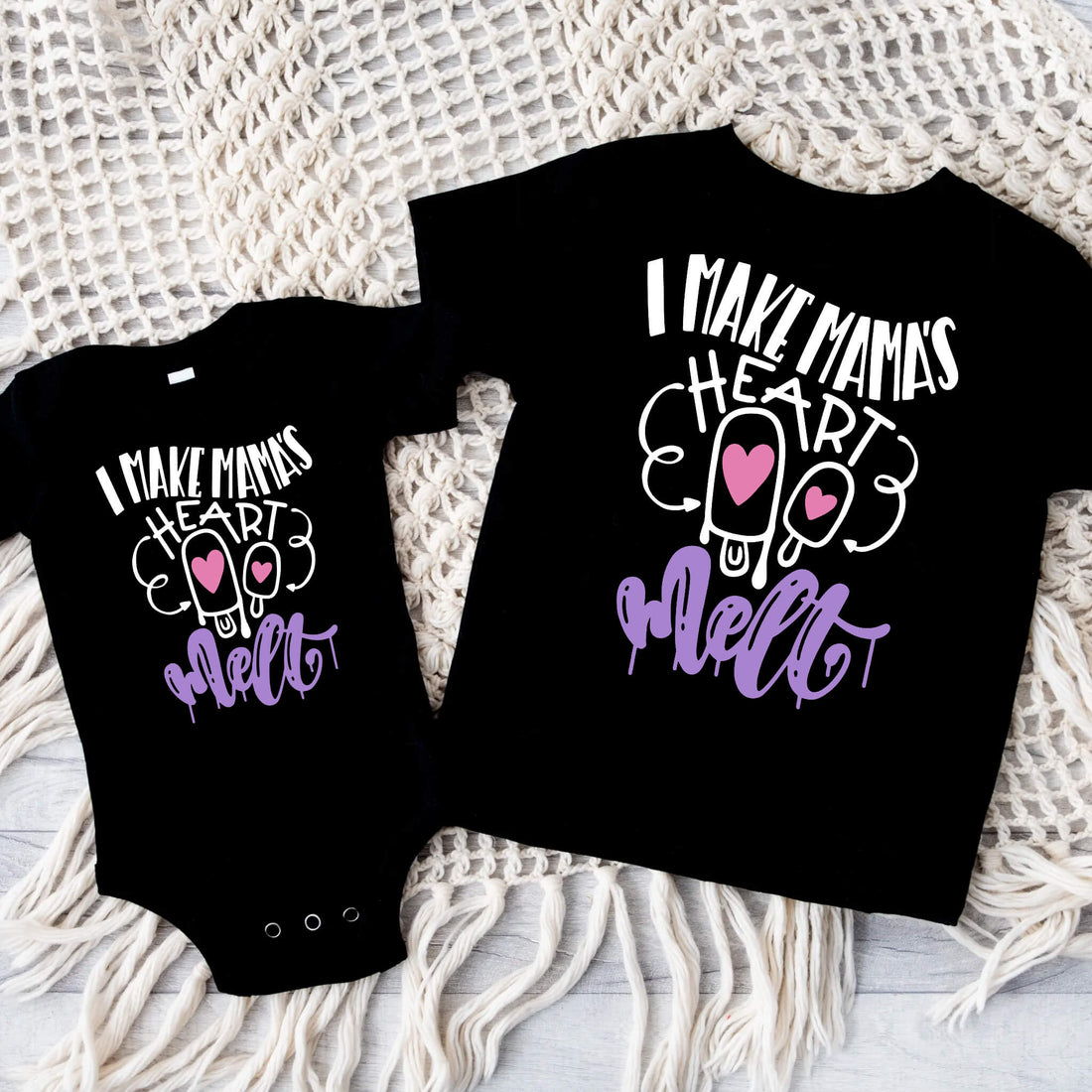 I Make Mama's Heart Melt for Girls Onesie or T-Shirts