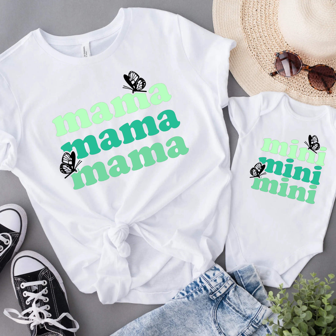 Camisetas a juego de mamá y mini mariposa Mamá y yo