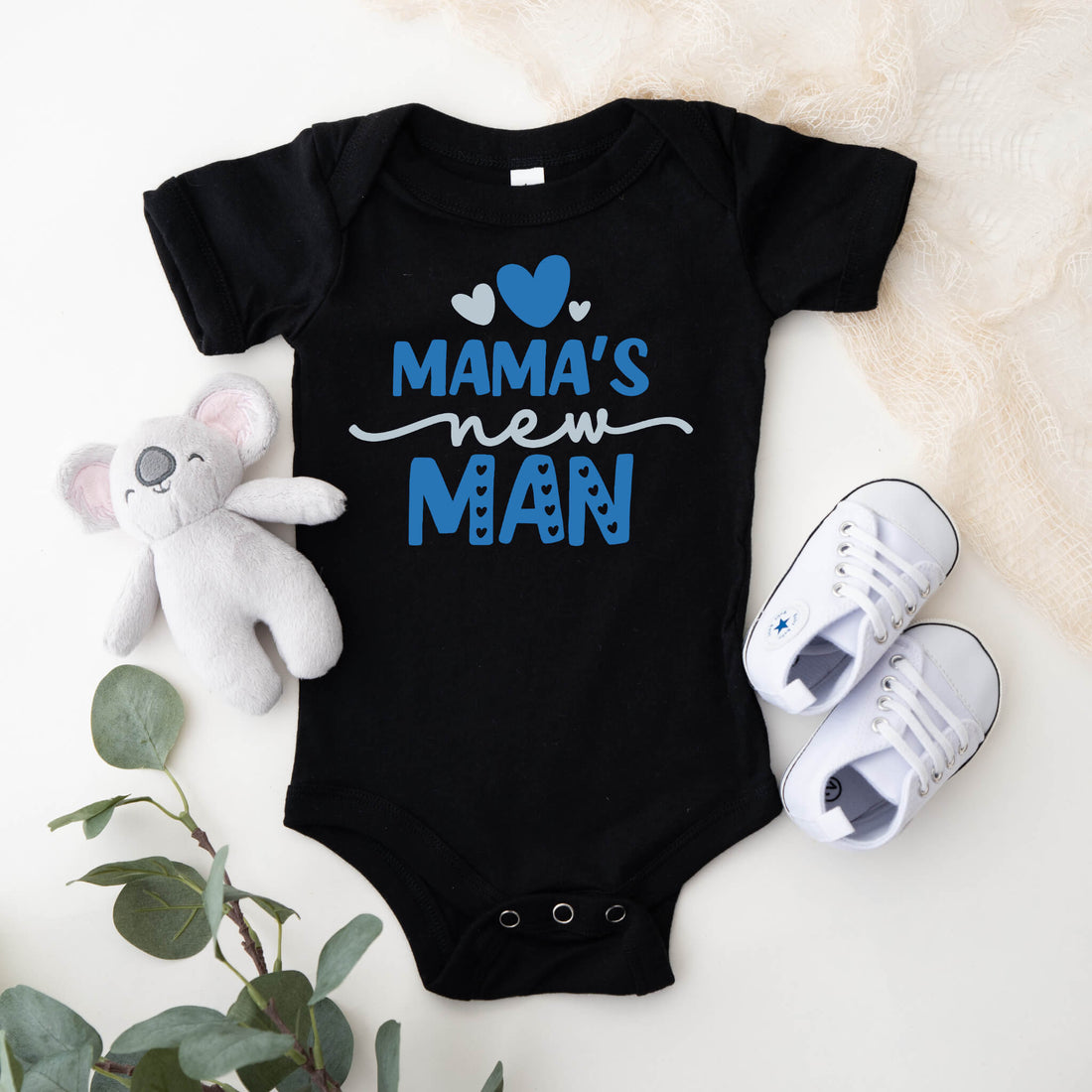 Nuevo bebé niño Onesie, traje de bebé de hombre nuevo de mamá, regalo de baby shower para niño, nuevo traje de bebé para llevar a casa, mono de apoyo de foto de maternidad, lindo traje de bebé niño