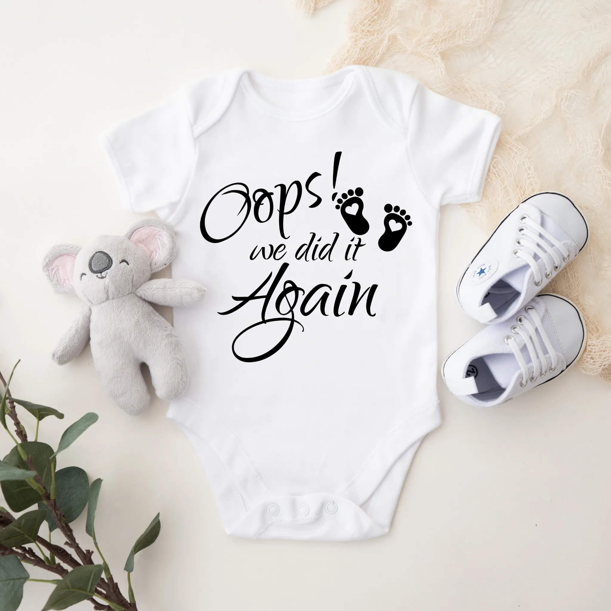 Personalized Pregnancy Announcement, Oops We Did It Again, Customized Baby Announcement Onesie